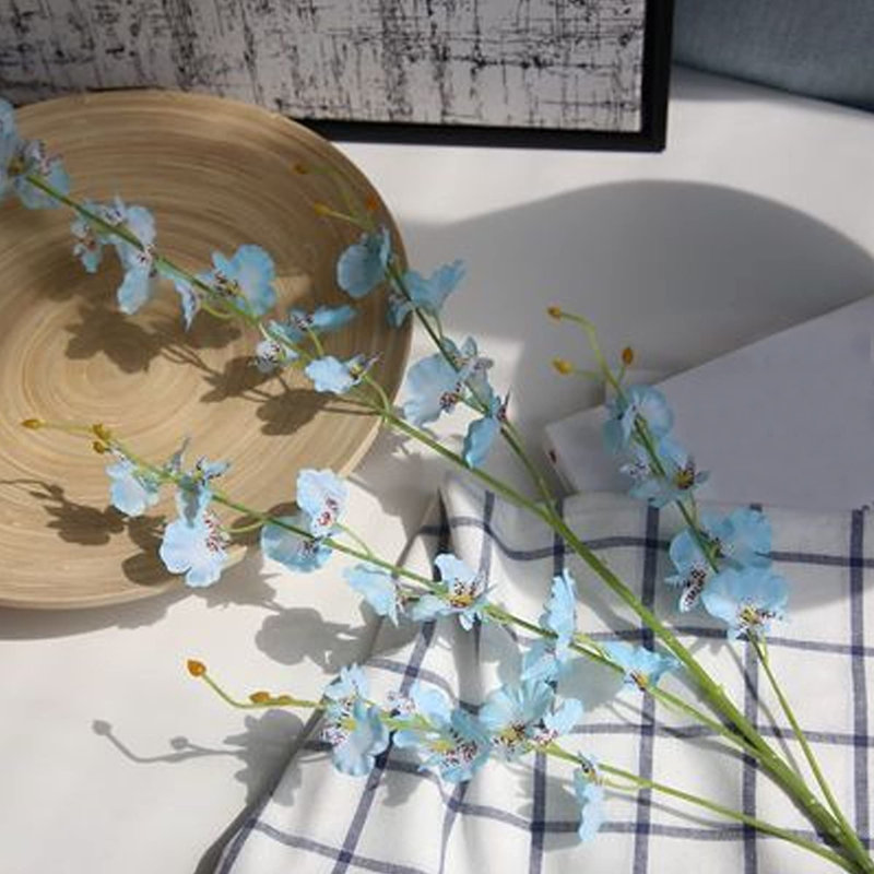 Faux Silk Orchid Arrangement, Tiffany Blue
