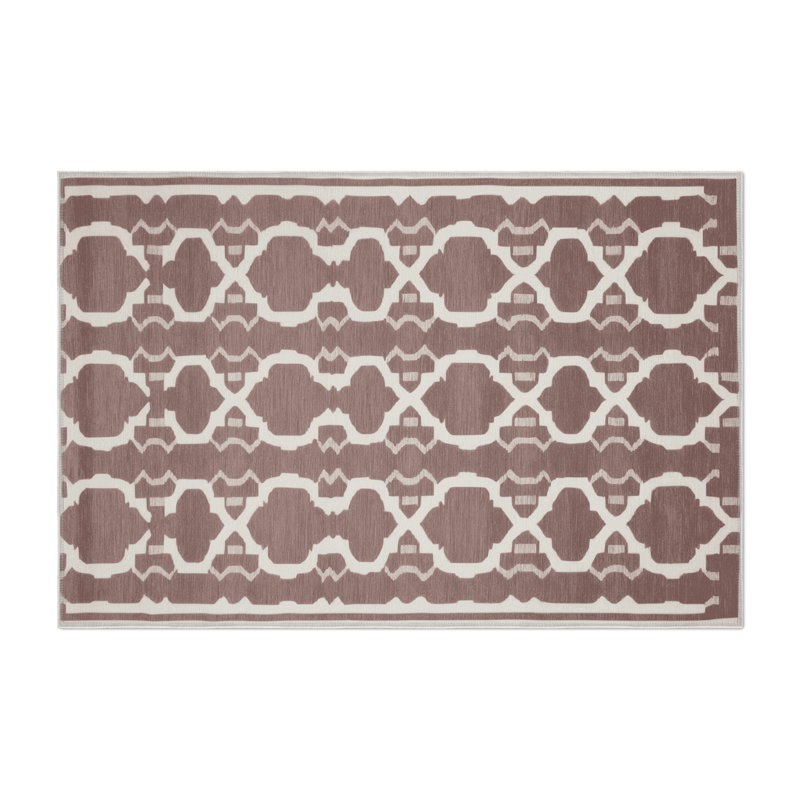 Tapis brun intérieur et extérieur Trellis, Rectangulaire 8 pi x 10 pi