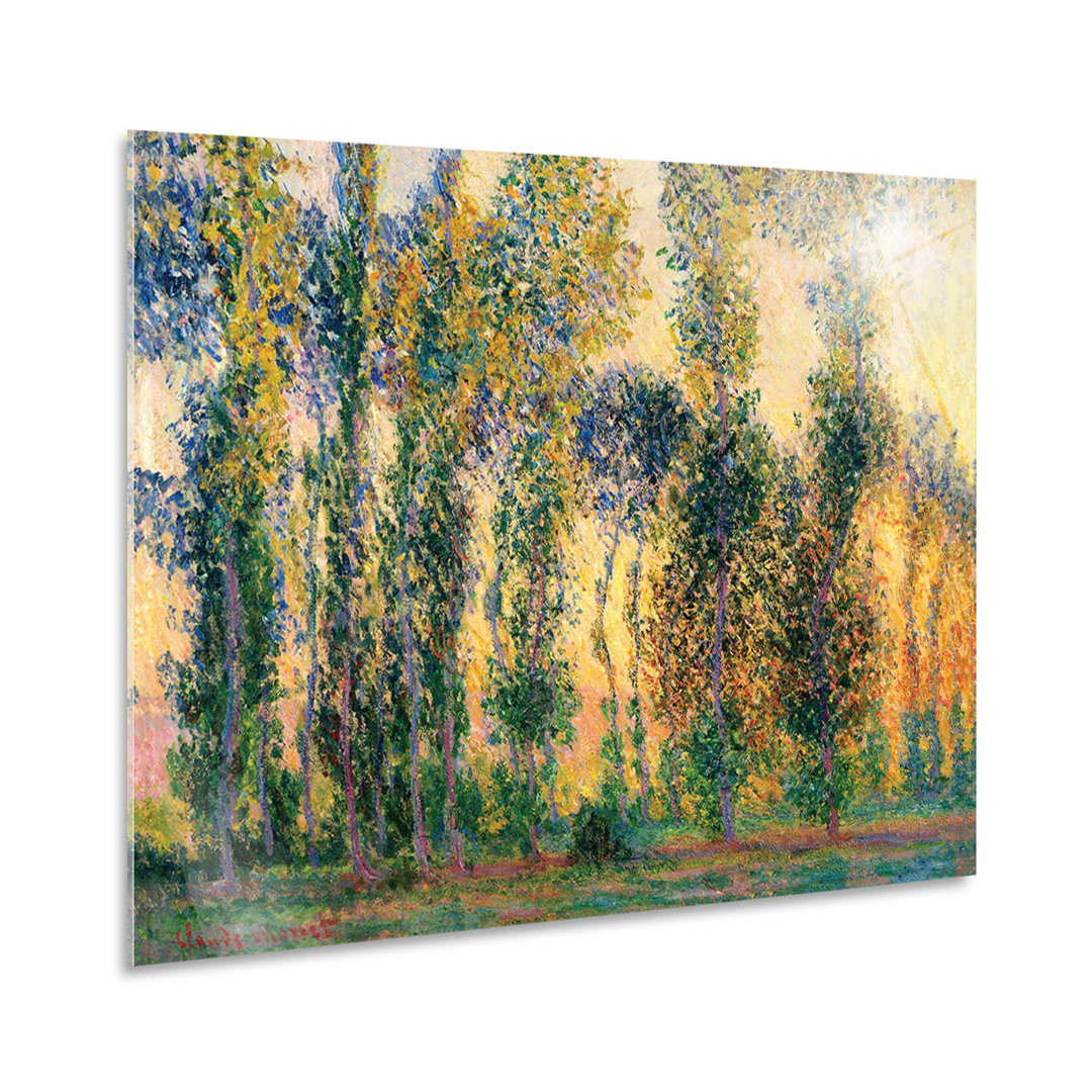 Wandbild Pappeln in Giverny von Claude Monet