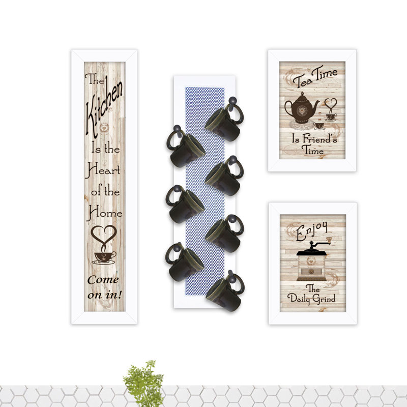 Handmade Farmhouse Food & Beverage Wall Decor on Wood, White