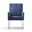 Chaise de salle à manger bleue-1134924265