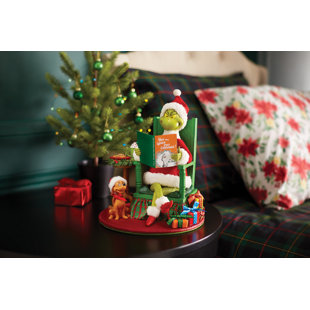 Possible Dreams Dr. Seuss Santa Grinch Bedtime Story Figurine 10 Inch