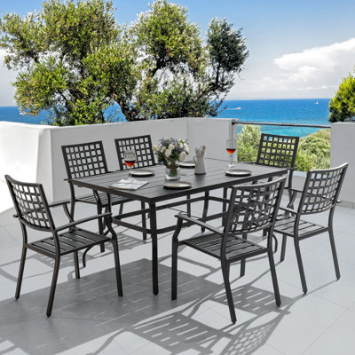 Ensemble repas d'extérieur carré Riven