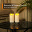 3" x 6" Outdoor Waterproof Flameless Candles, LED Candles, Battery Operated Candles with Remote and Timers, Electric Fake Pillar Candles for Home Decor, Ivory White, Set of 2