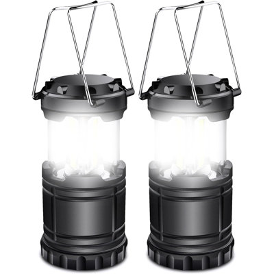 2 Pack LED Battery Operated Lights, Portable Survival Battery Powered Lamp, Waterproof Camping Lantern, Suitable For Hurricane, Emergency, Storm, Outa -  Kazoo, C763