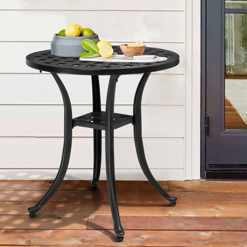 Darias Cast Aluminum Round 19.1'' Outdoor Bistro Table