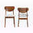 Kaylanni Modern Gray Fabric and Walnut Wood Side Chair, 30.7'' H X 18.5'' W X 22'' D-712791506