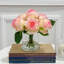 Real Touch Roses Arrangement In Glass Vase-58842512