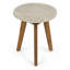 Table d'appoint ronde d'extérieur moderne rustique, table d'appoint de patio avec pieds en bois, petite table de bout de jardin pour porche, balcon, terrasse
