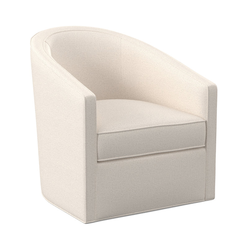 Chaise pivotante Archer, 100% polyester ivoire Venise