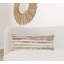 Oreiller 14 po x 36 po 100% coton rayé blanc cassé rouge bleu orange et vert