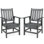 Ensemble de 2 chaises de patio pour terrasse avec accoudoirs larges