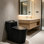 Toilette haute de hauteur confortable 17,3 po Yingze, cuvette allongée une pièce à double chasse écoénergétique, siège à fermeture en douceur UF, noir