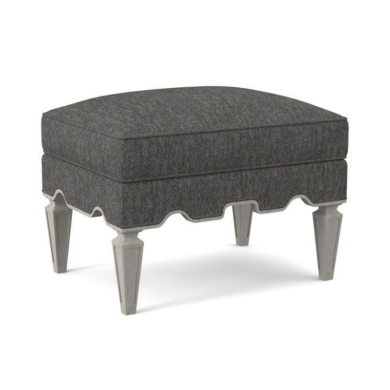 Palm Ottoman, Bisque, Elise Harbor 100% Polyester