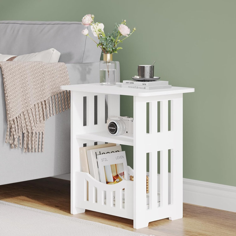 46cm W PVC Bedside Table