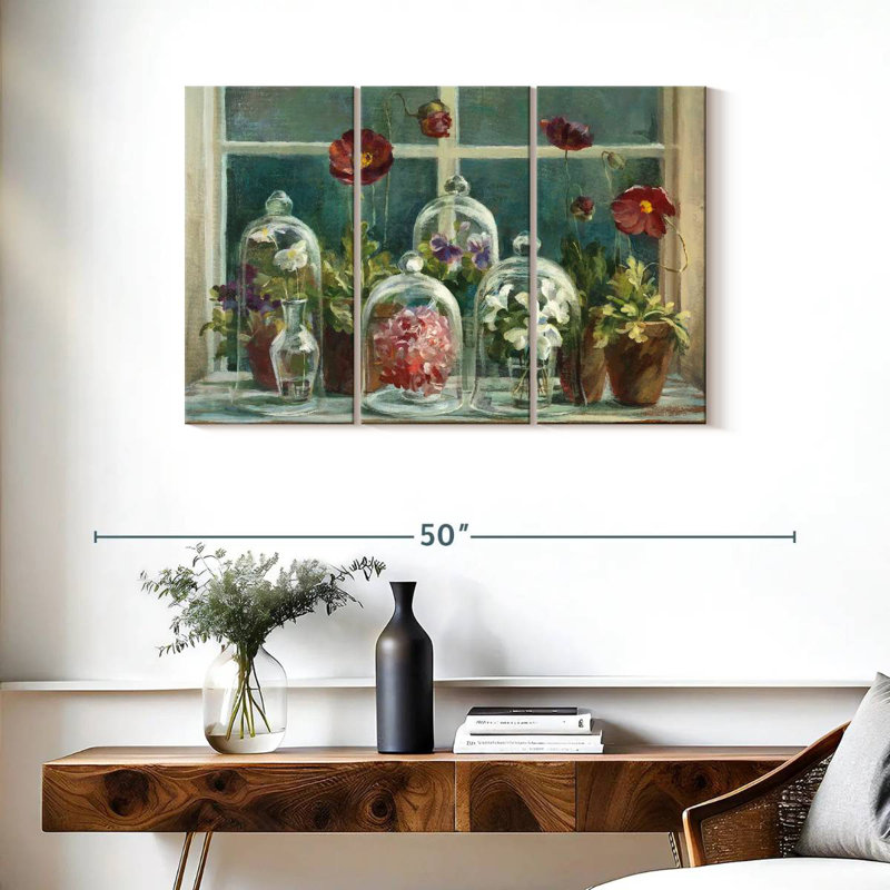 Harnek Fall Poppies Windowsill, 24" H x 38" W