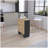 Folding Table with Expandable Design in 3 Forms, Black / Macadamia