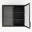 Armoire de rangement murale de style rétro avec portes en verre brumeux-106806986