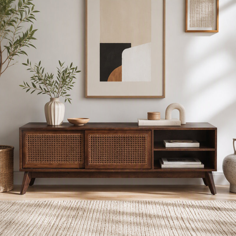 Meuble télé 59 po Mid-Century, Walnut