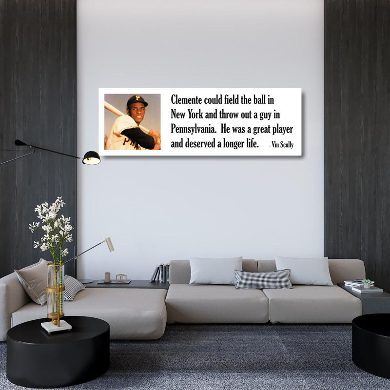 Citation de Roberto Clemente, H 16 po x l 48 po