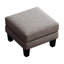 Repose-pieds en tissu gris clair