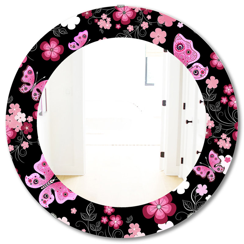 Miroir mural Obsidian Bloom 16, H 31,5 po x l po