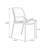 Black Solid back side Chair(Set of 2)