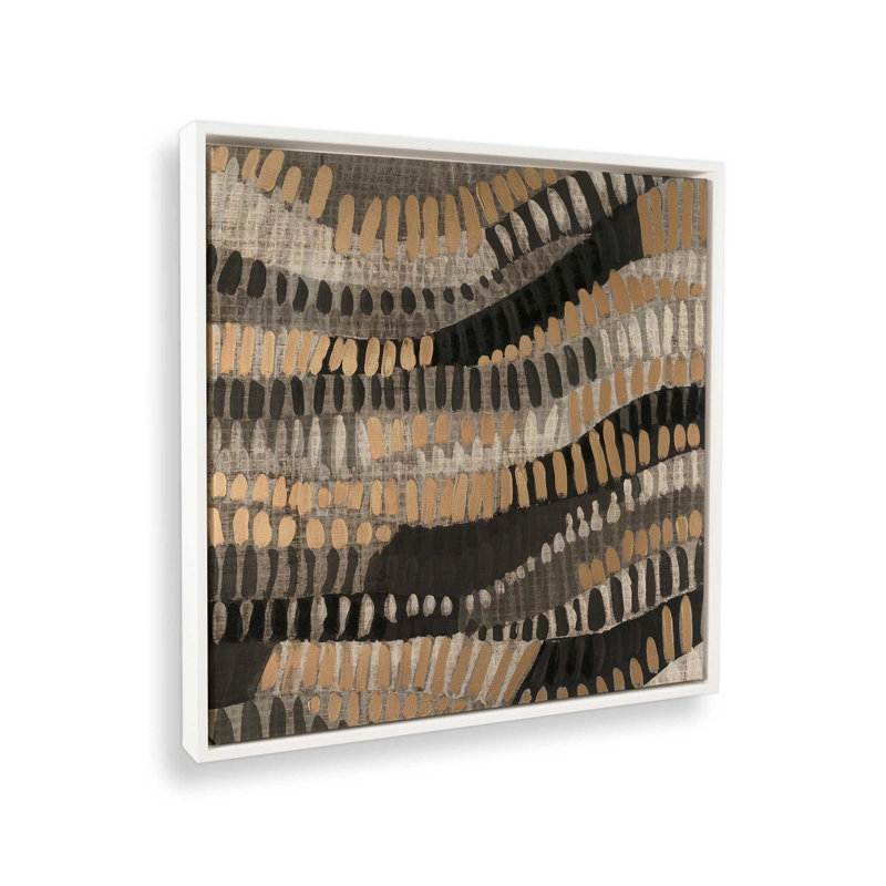 «Metallic ondulation II» par June Erica Vess, reproduction d'art sur toile, H 20 po x l 20 po, Blanc