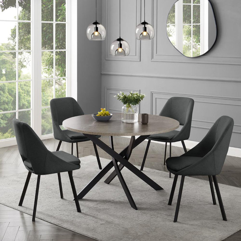 Copemish 4 - Person Dining Set, Dark Gray