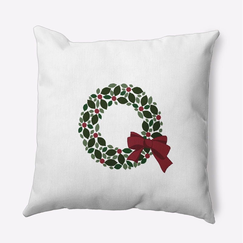 Coussin décoratif carré holly, H 16 po x l 16 po