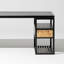 Bureau simple noir d'une largeur de 62,99 pouces