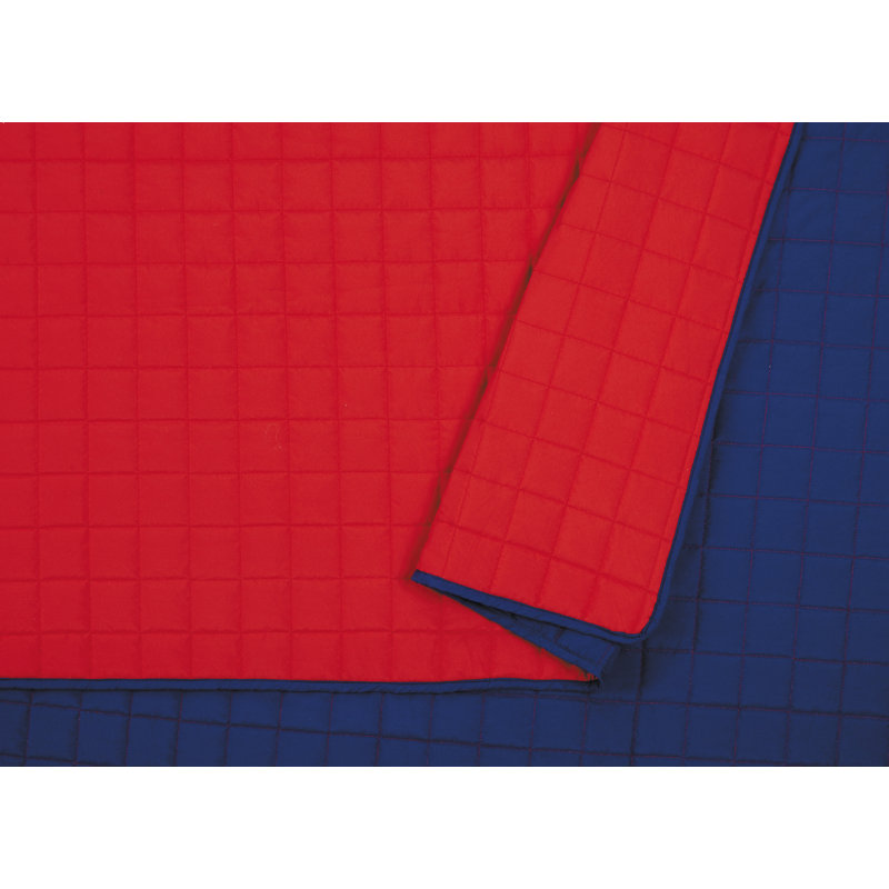 Ensemble de courtepointe réversible en microfibre rouge / bleu Ayer, Lit simple