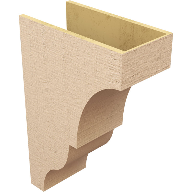 Bois de cèdre brut Asheboro, grain de bois TimberThane Corbel, apprêté brun clair, H 36 po x l 12 po x P 24 po
