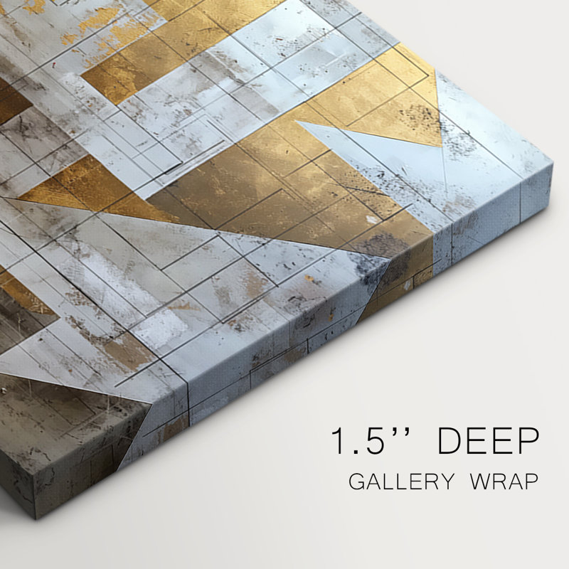 ABSTRACT Series CXV - Toile tendue sur mesure - 3 pièces, H 12 po x l 24 po