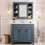 Meuble-lavabo de salle de bain avec lavabo et miroir, armoire bleue 36 po, armoire 2 tiroirs bleue, moderne-1981816211