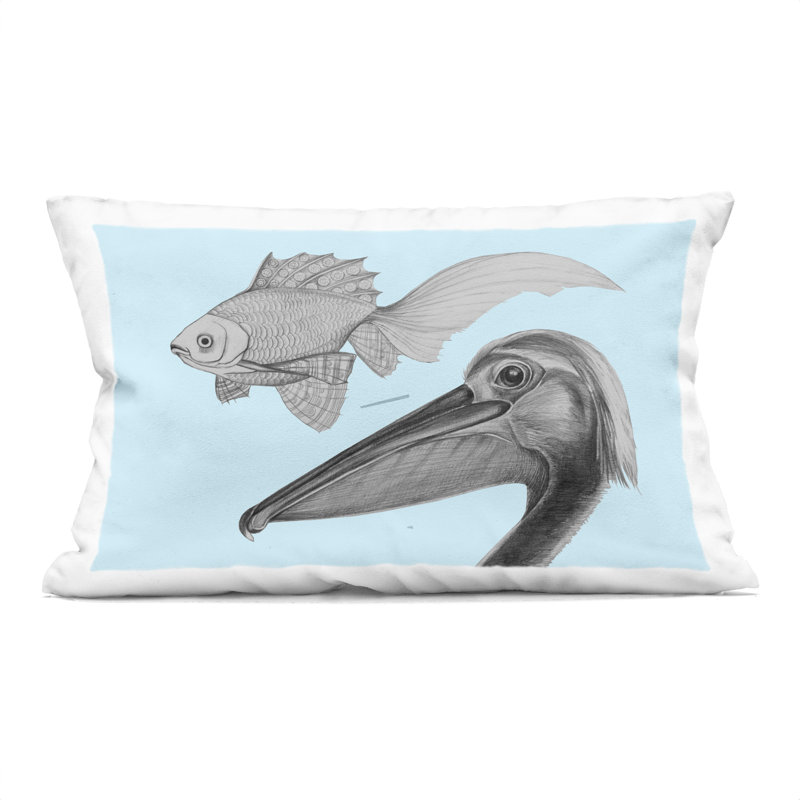 Coussin Pelican & Fish