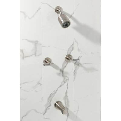 Kingston Brass Synchronous Double-Handle Tub and Shower Faucet