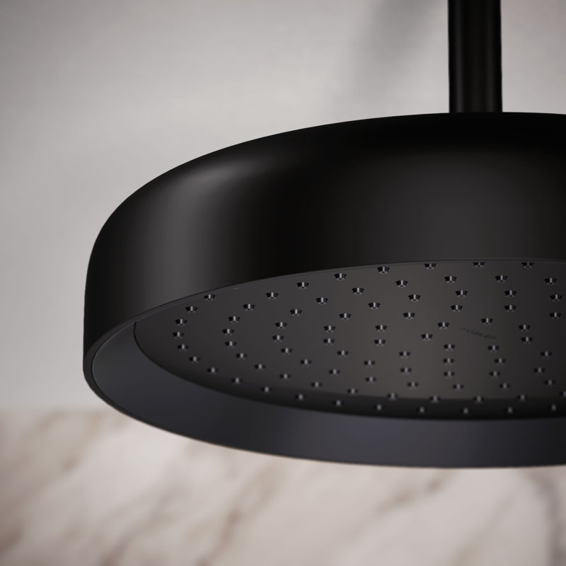 Pomme de douche ronde 12 po. 2,5 gallons par minute avec la technologie d'induction d'air Katalyst, Noir mat