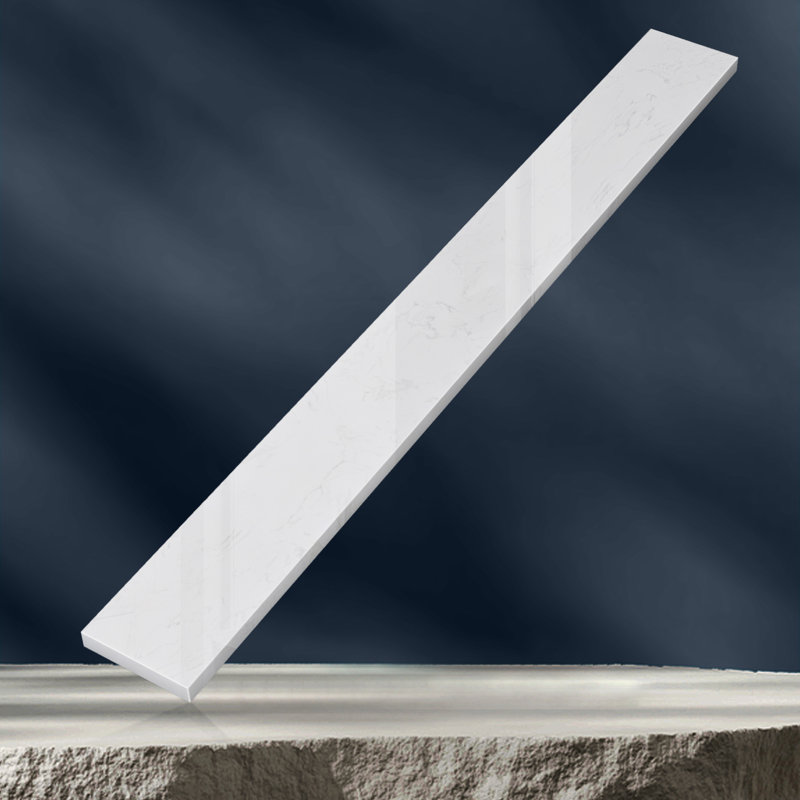 30 po Dosseret de meuble-lavabo en pierre d'ingénierie 4 po Éclaboussure de meuble-lavabo blanc Carrara