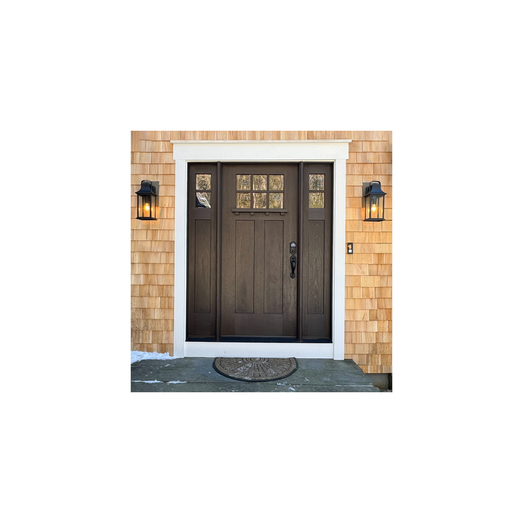 Sereia Single Light Outdoor Aluminum Wall Light, 19" H x 8.5" W x 9.5" D, Black