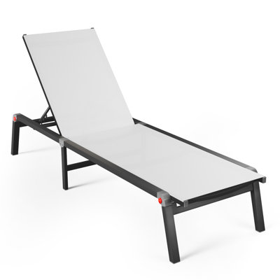 Fauteuil inclinable pliant en aluminium pour l'extérieur, chaises longues de plage réglables, conception portable légère pour la détente sur le patio, le camping ou la piscine