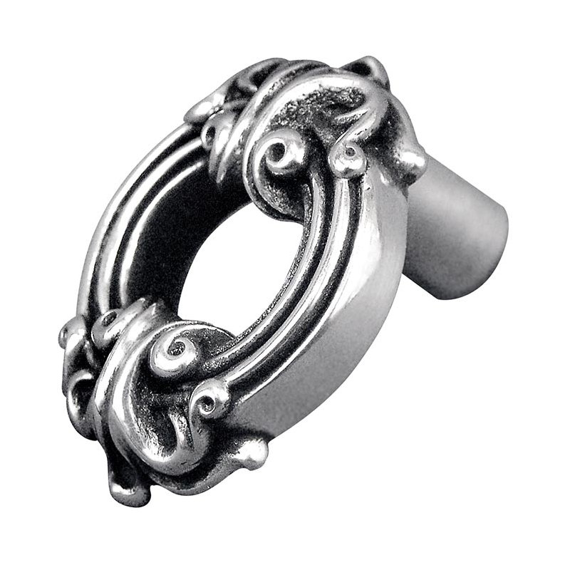 Sforza Novelty Knob, 1.75" H x 1.25" W x 1.125" D, Antique Silver