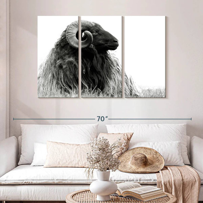 Bighorn Ram, 32" H x 50" W