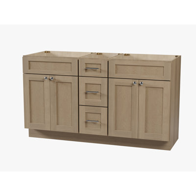 60'' Double Bathroom Vanity Base only