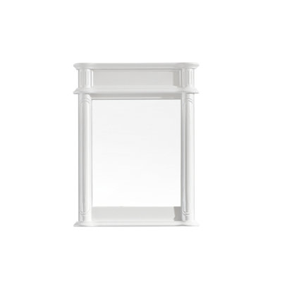 Puleo Flat Wall Mirror with Shelves