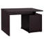 Reversible Office Desk With 2 Drawers In Cappuccino Finish | Gift Idea-1673496745