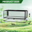 50 Gallon Reptiles Vivarium Large, 91x46x46cm Top Opening Bearded Dragon Vivarium with Top & Side Screen Ventilation, 190L Reptile Terrarium Cabinet for Leopard Geckos, Royal Pythons, Corn Snakes, Snail