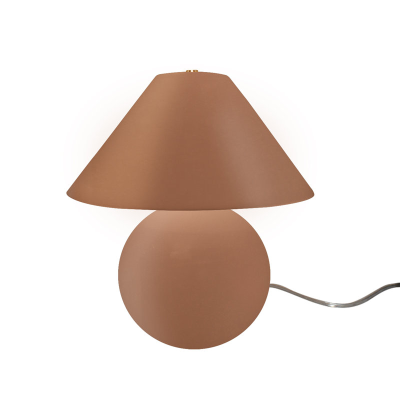 Lampe de table en céramique Caroldine, Adobe, 16.75" H x 15" W x 15" D