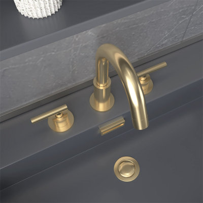 Robinet de salle de bain espacé de 8 pouces avec bonde escamotable et robinet à 3 trous pour lavabo