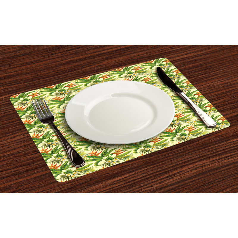 Polyester Floral Rectangle Placemat